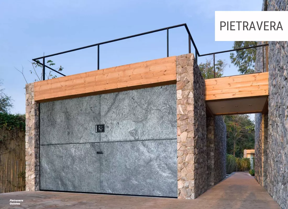 porte de garage overlap finition pietravera